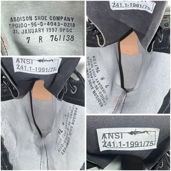 Biltrite Vintage Military Combat Jump Boots ANSI Z41.1-1991/75 Steel Toe Sz 7 R - Picture 10 of 13